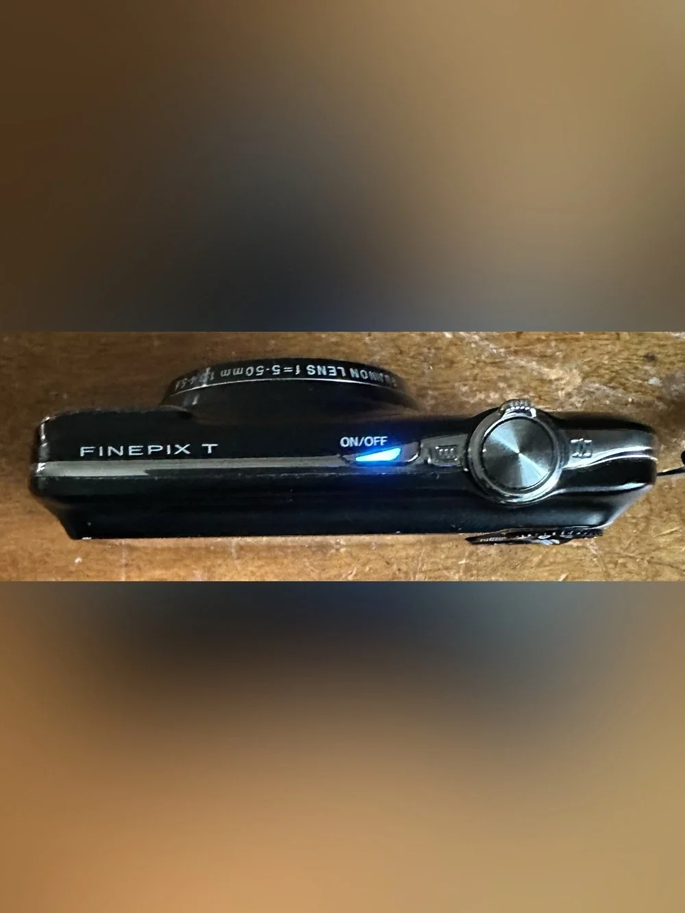 Fujifilm Black Compact Point-and-Shoot Camera with Wrist Strap
